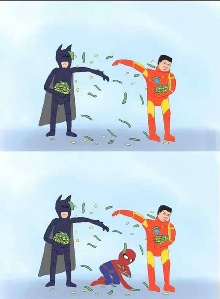 batman vs iron man meme