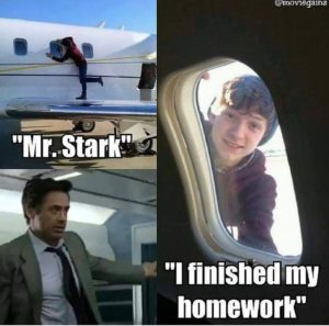 Memes of Spideman vs Iron man