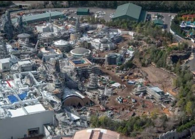 Aerial shots of the ongoing construction Aerial shots of the ongoing construction of Star Wars Theme Park