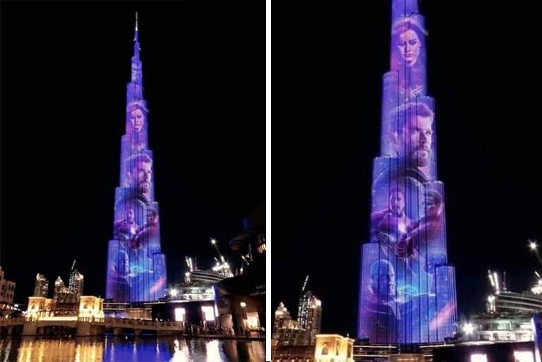 Avengers: Endgame' Lights Up the Burj Khalifa in Dubai