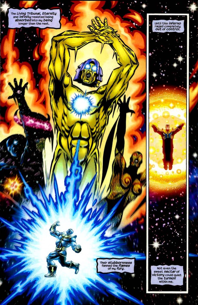 The Living Tribunal and their judgement of Thanos