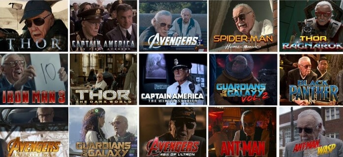 Stan Lee in various Marvel movie cameos Stan Lee in various Marvel movie cameos