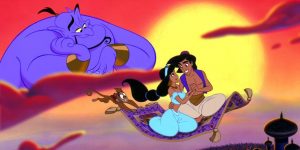 Genie ,Aladdin and Jasmine