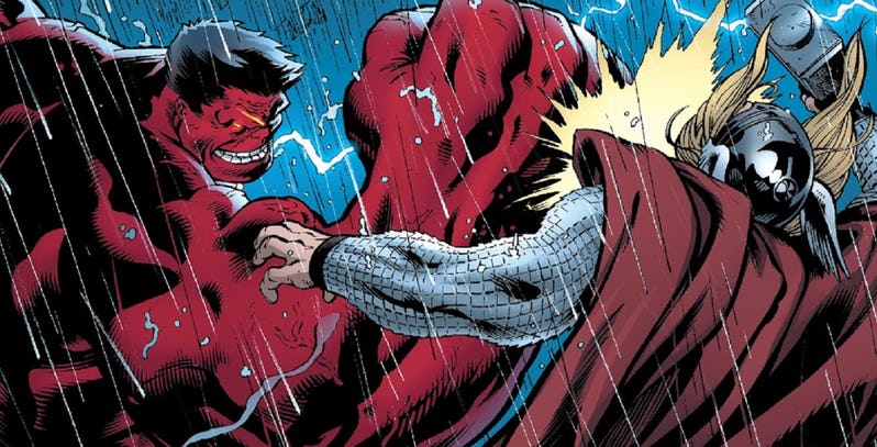 How Did exactly Red Hulk Beat Up So Many Powerful People?