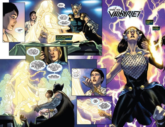 Jane Foster becomes Valkyrie. Pic courtesy: comicbook.com