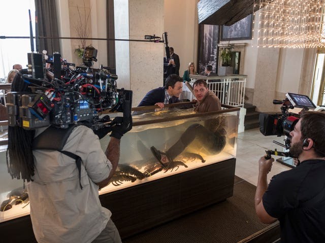 Venom's lobster tank scene was improvised by Tom Hardy. Pic courtesy: usatoday.com