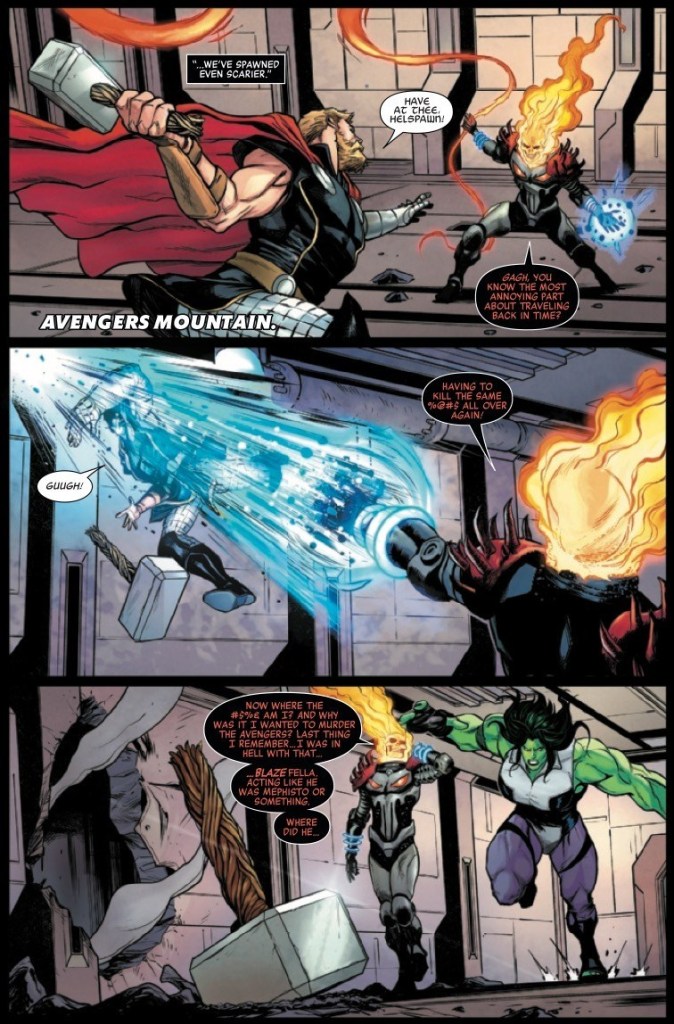 The Avengers take on the cosmic ghost rider. Pic courtesy: adventuresinpoortaste.com