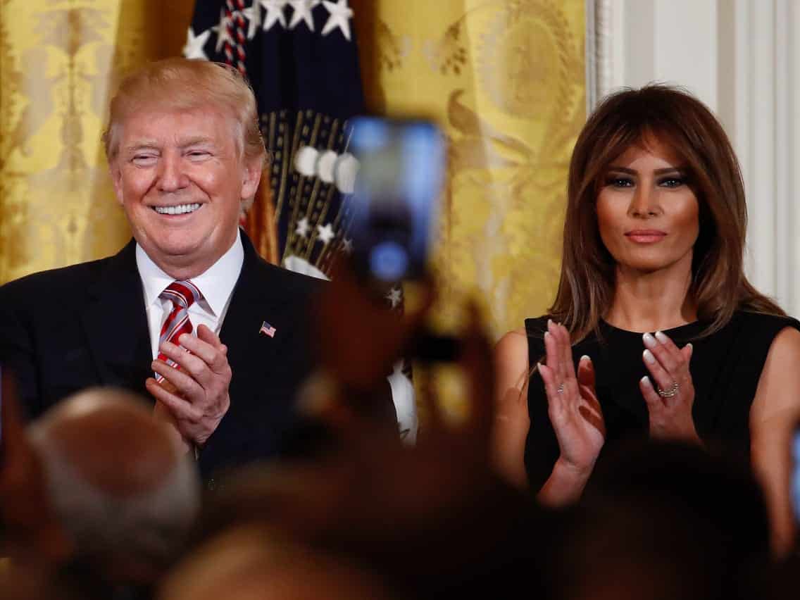 Donald Trump with his wife Ivanka Trump