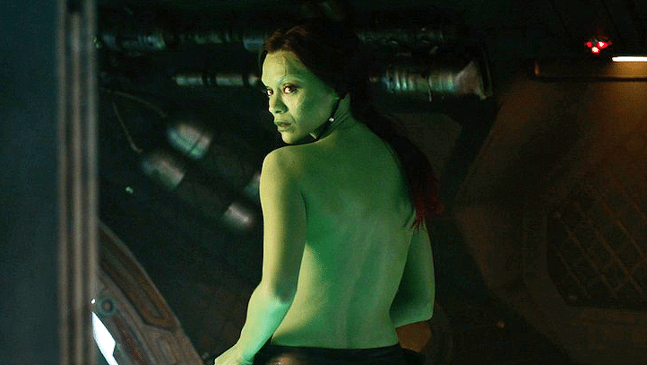 Guardians of the Galaxy Volume 2: Topless Gamora.