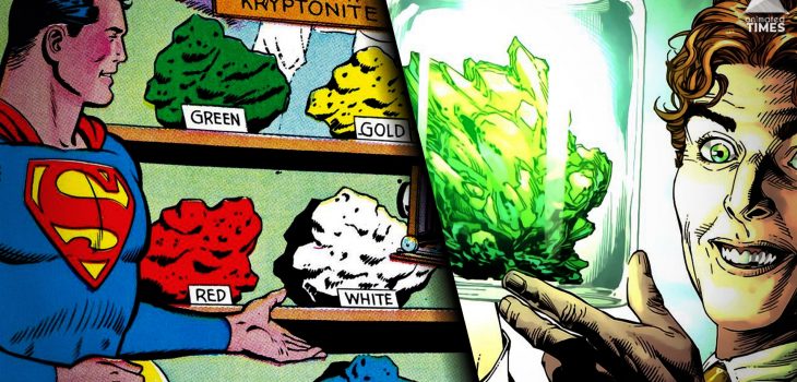 Superman with various Kryptonites
