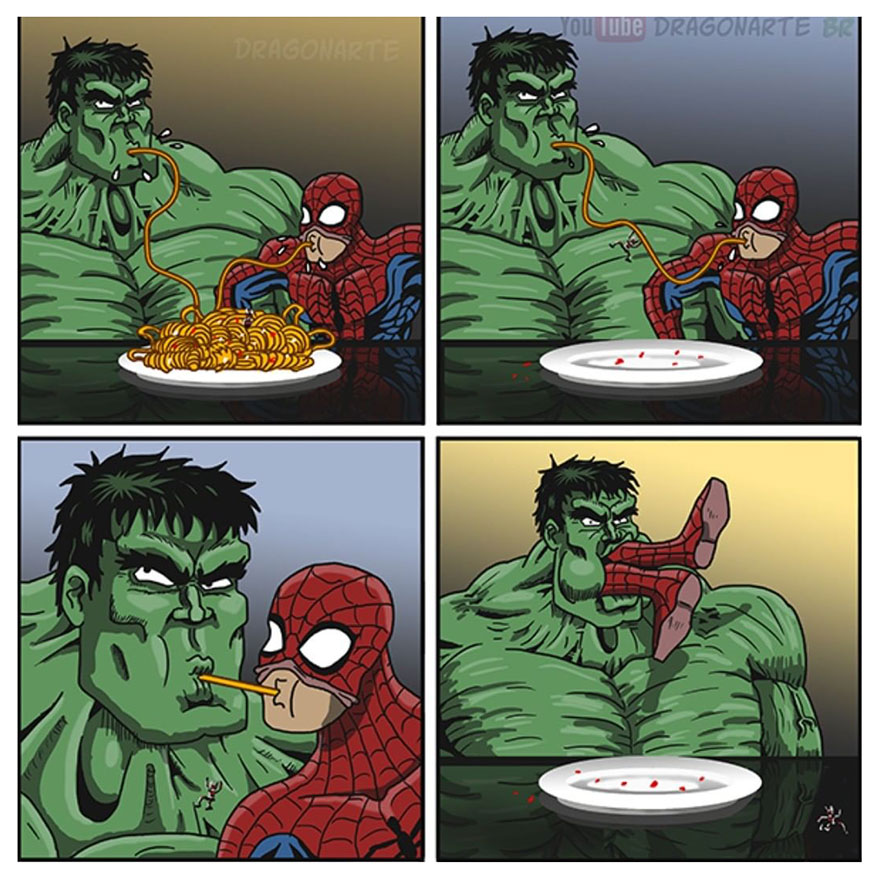 Artist Creates Hilarious Comic Strip Illustrations For Daily Life Of  Superheroes - Animated Times
