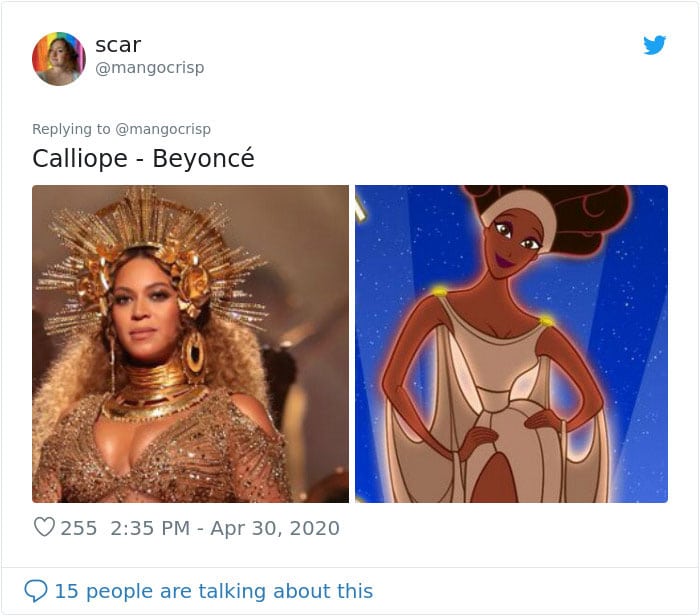 Beyonce and The Muses tweet