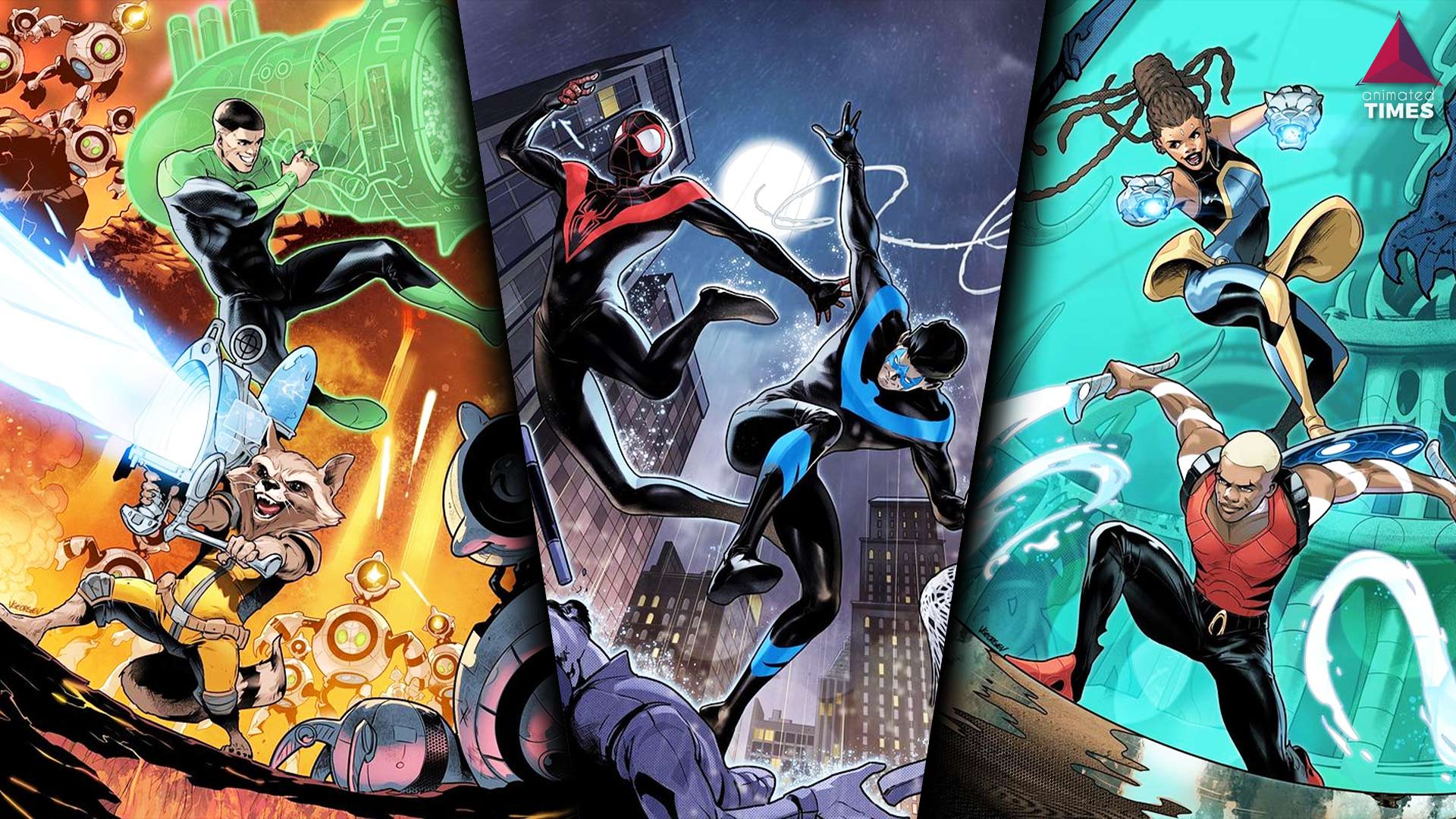 10 Astounding DC . Marvel Crossover Comic Book Artwork -