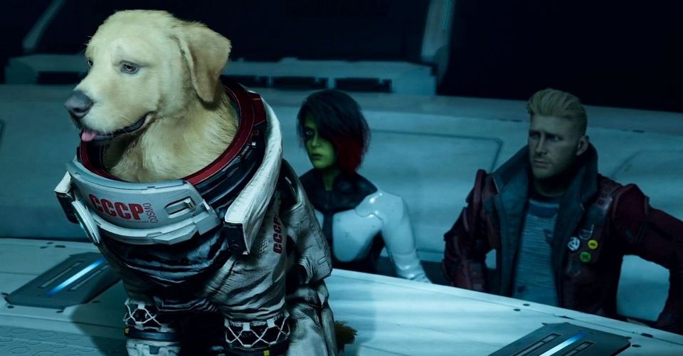 Cosmo, the telepathic dog in Guardians of the Galaxy game