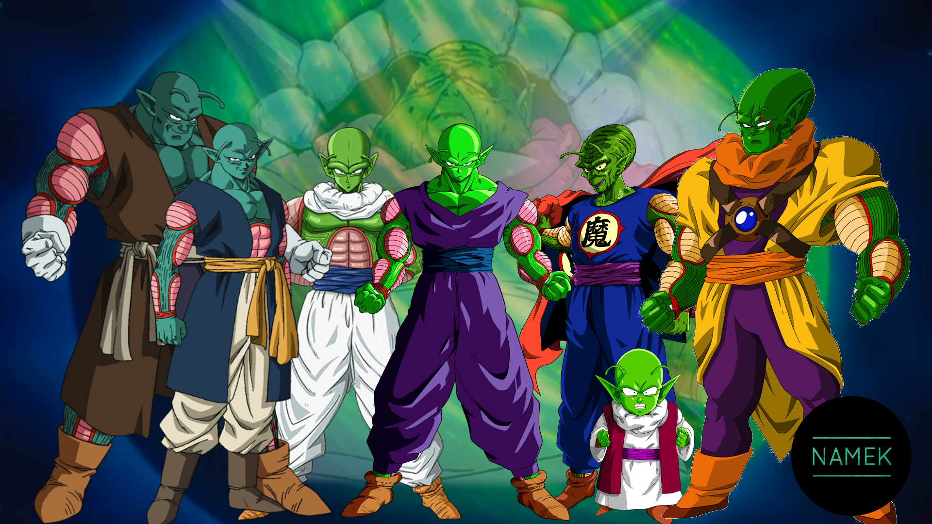 Namekians with Piccolo in the center