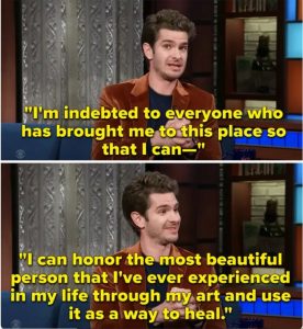 Andrew Garfield honors his mother