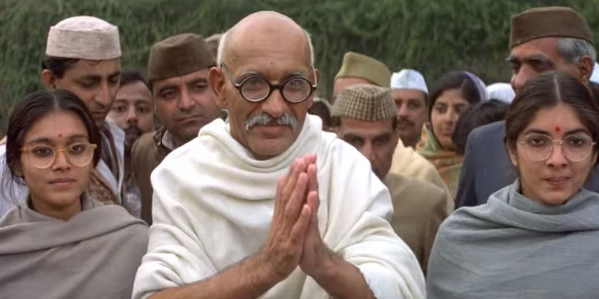 Mahatma Gandhi starring Ben Kingsley