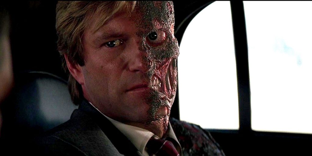 Harvey Dent Becoming Two Face in Dark Knight