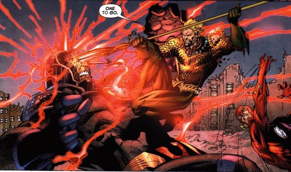 Aquaman and Darkseid in DC Comics
