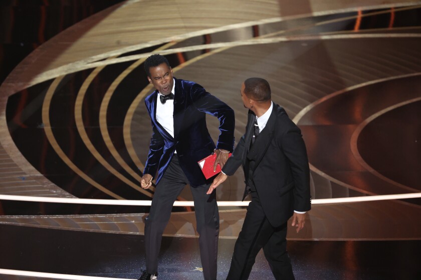 Will Smith and Chris Rock in Oscars 2022
