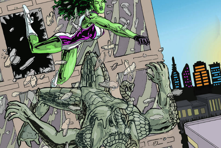 Behemoth and She-Hulk in Marvel comics