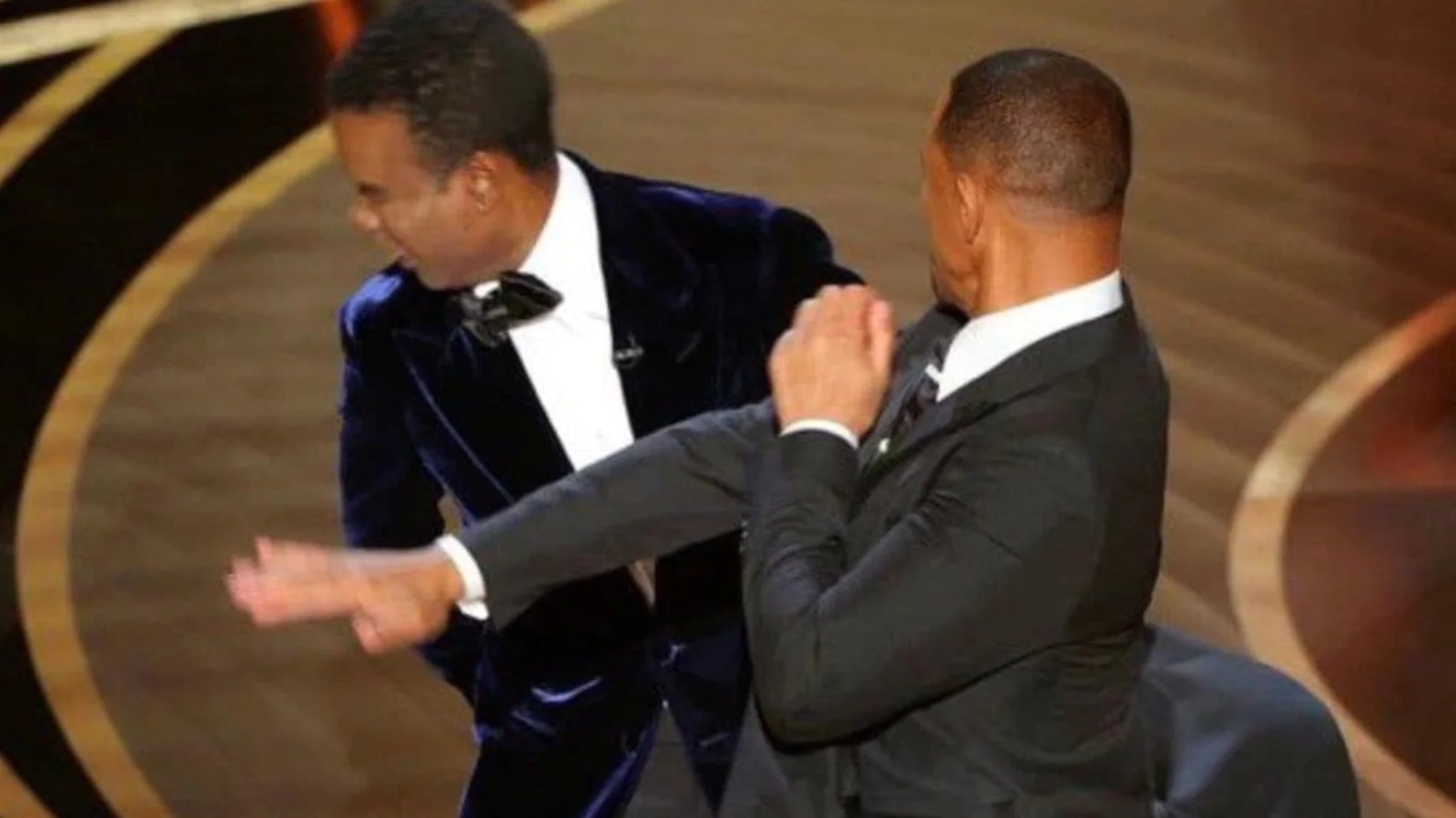 Will Smith punching Chris Rock during Oscars 2022