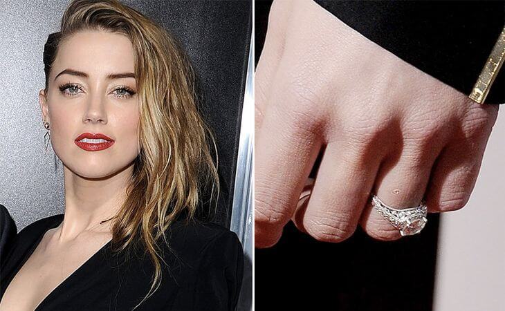 Amber Heard's 5-carat diamond ring Johnny Depp propose to her with 