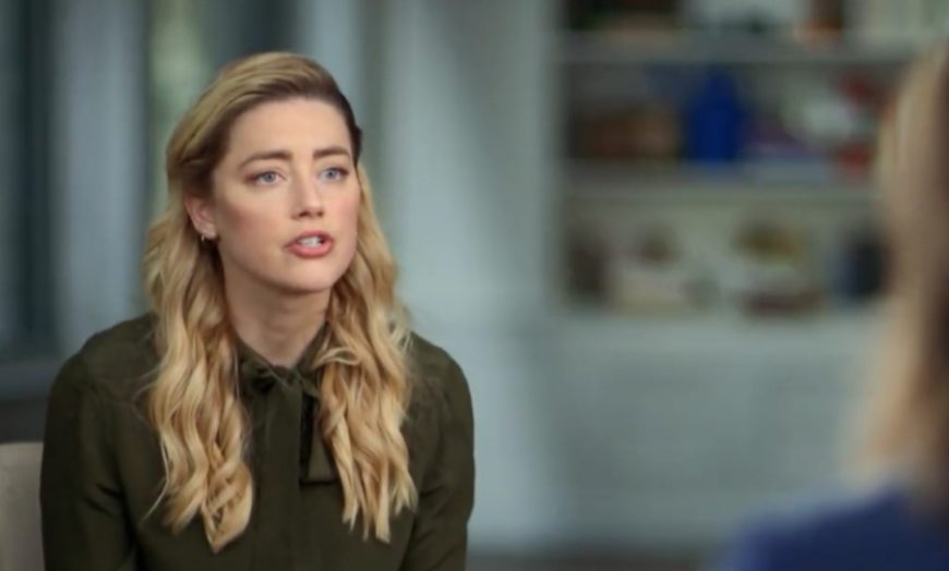 Amber Heard at her recent NBC interview