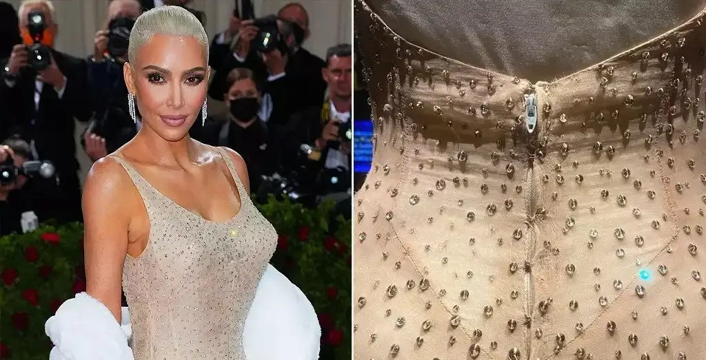 Kim Kardashian is accused of damaging the iconic dress