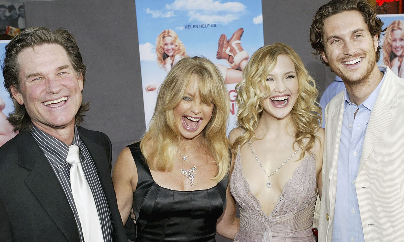 Kurt Russell, Goldie Hawn and the Hudson siblings