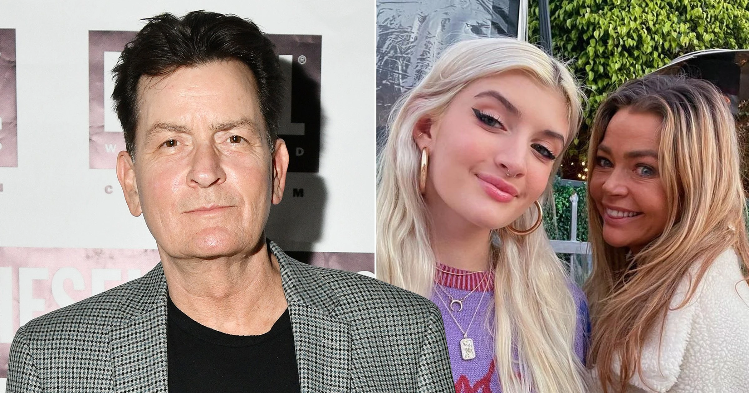Denise Richards with daughter and Charlie Sheen