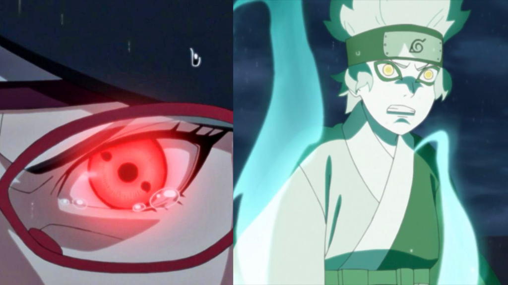 Sarada en Mitsuki zijn kapot van Boruto