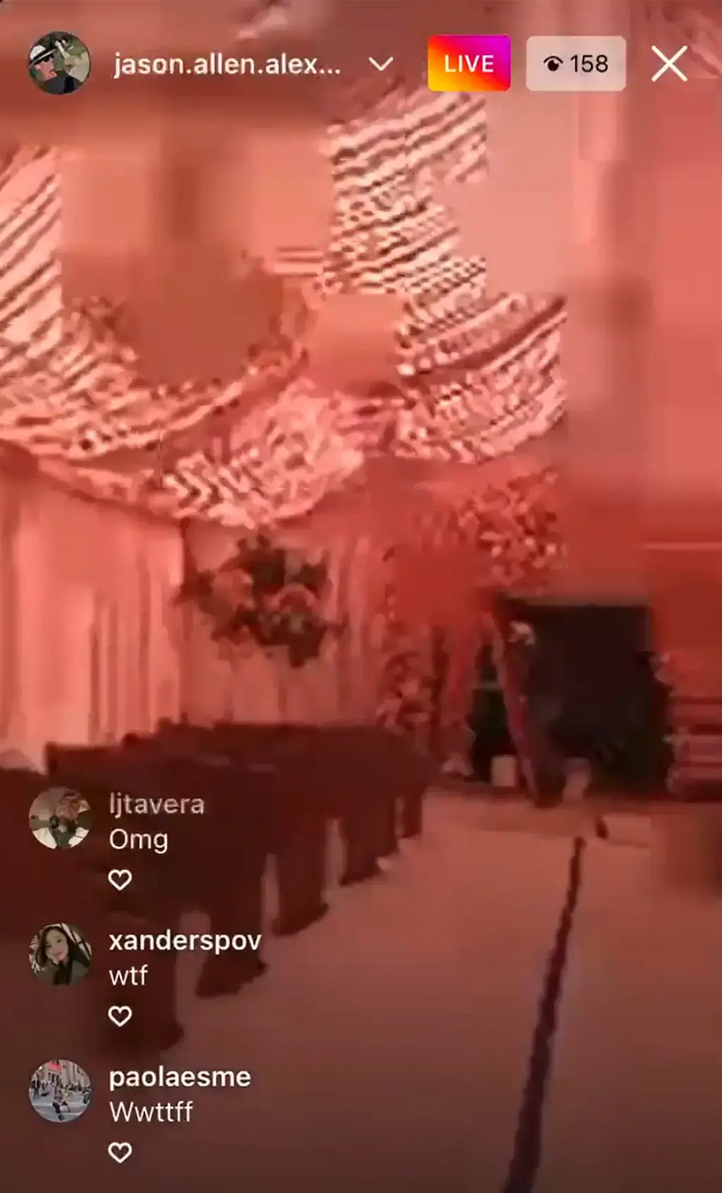 Jason Alexander's live Instagram video