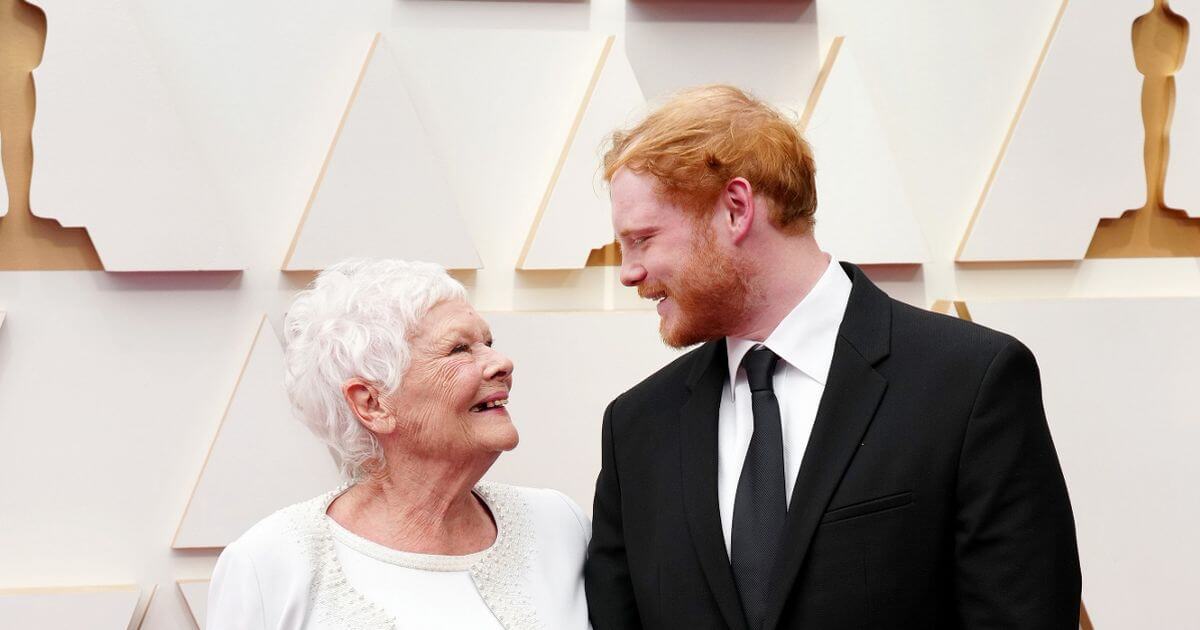 Judy Dench and her grandson Sam Williams at the Oscars 2022