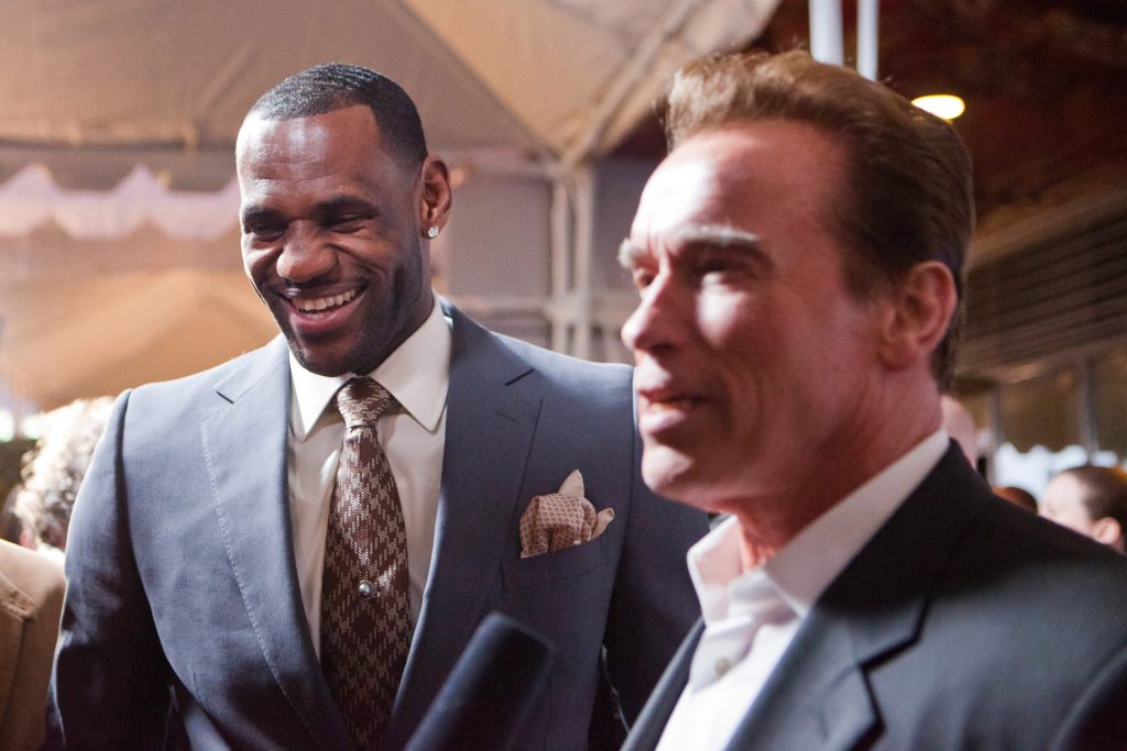 Arnold Schwarzenegger and LeBron James