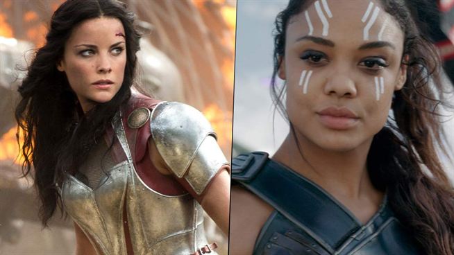 Jaimie Alexander and Tessa Thompson. Playing Sif and Valkyrie respectively.