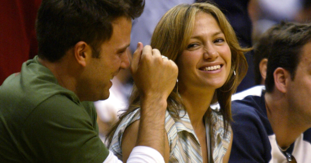 Affleck and Lopez at a match.