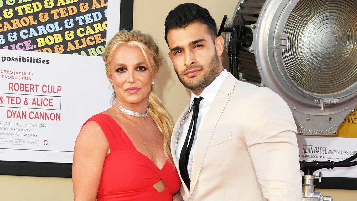 Britney Spears with husband Sam Asghari