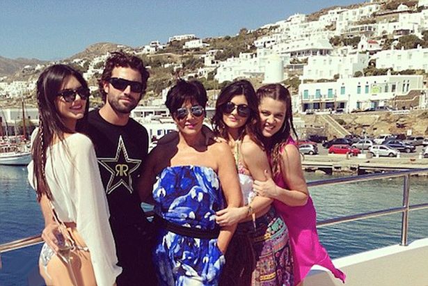 Kris Jenner, her daughters and stepson