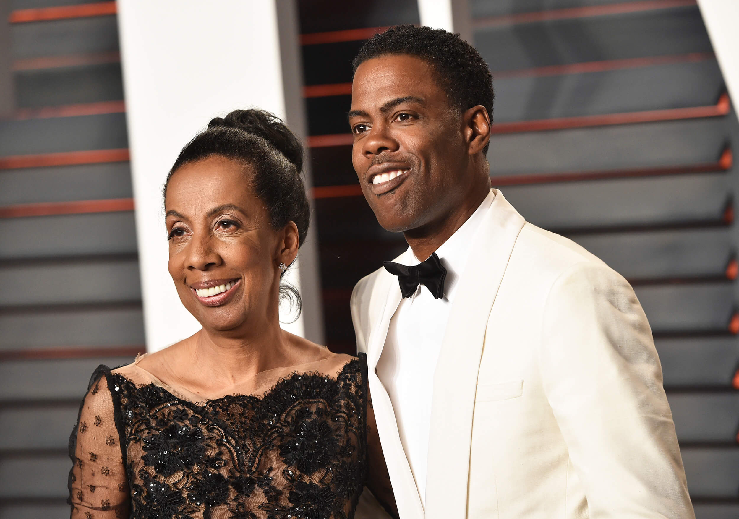 Chris Rock with his mom