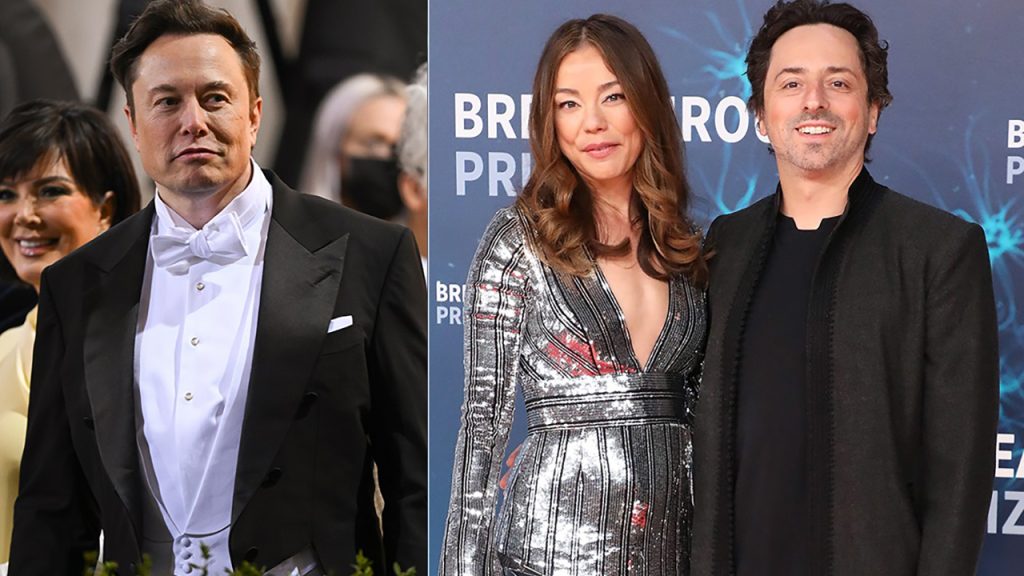Elon Musk, Sergey Brin and Nicole Brin