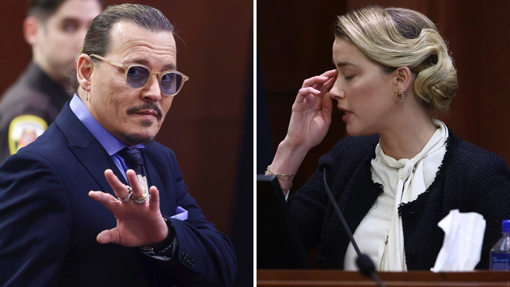 Johnny Depp and Amber Heard at their court trial