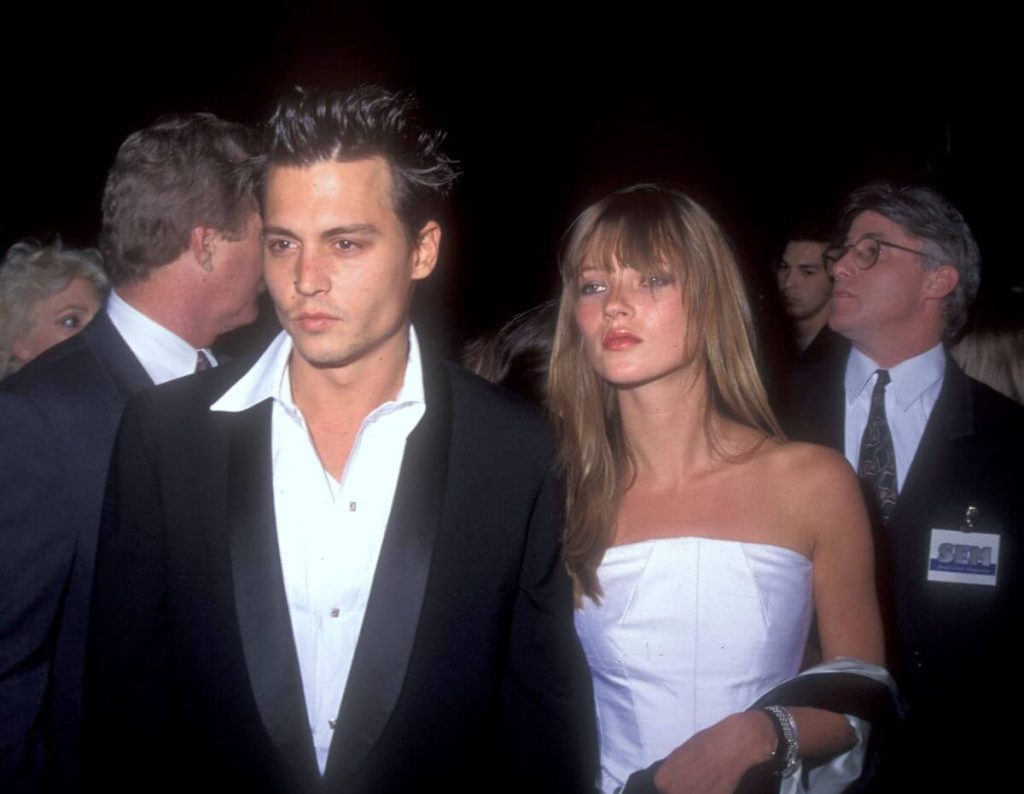 Kate Moss with Johnny Depp