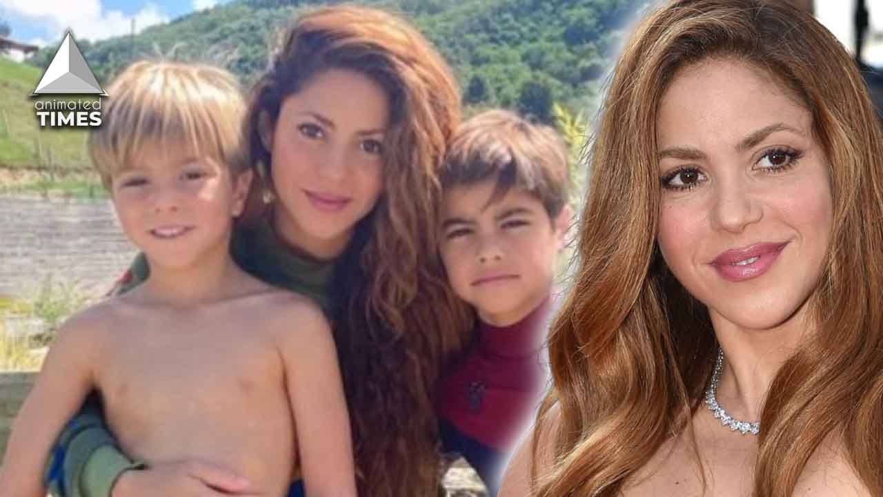 Shakira with her kids