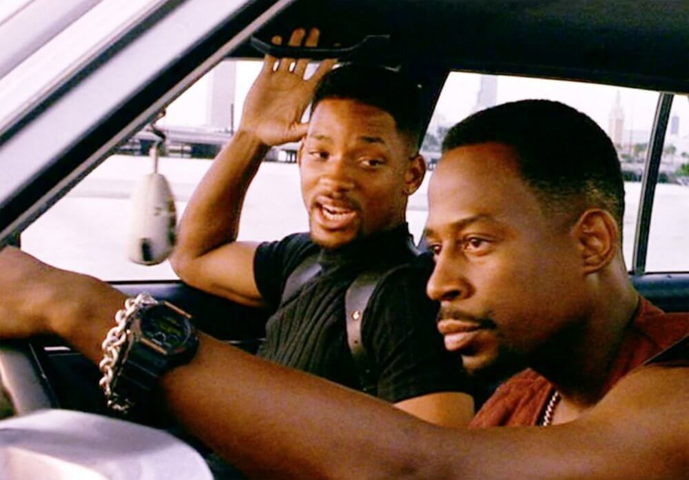 Will Smith and Martin Lawrence in a still, from Bad Boys (1995)