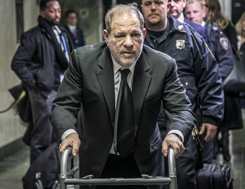 Weinstein walking into court.