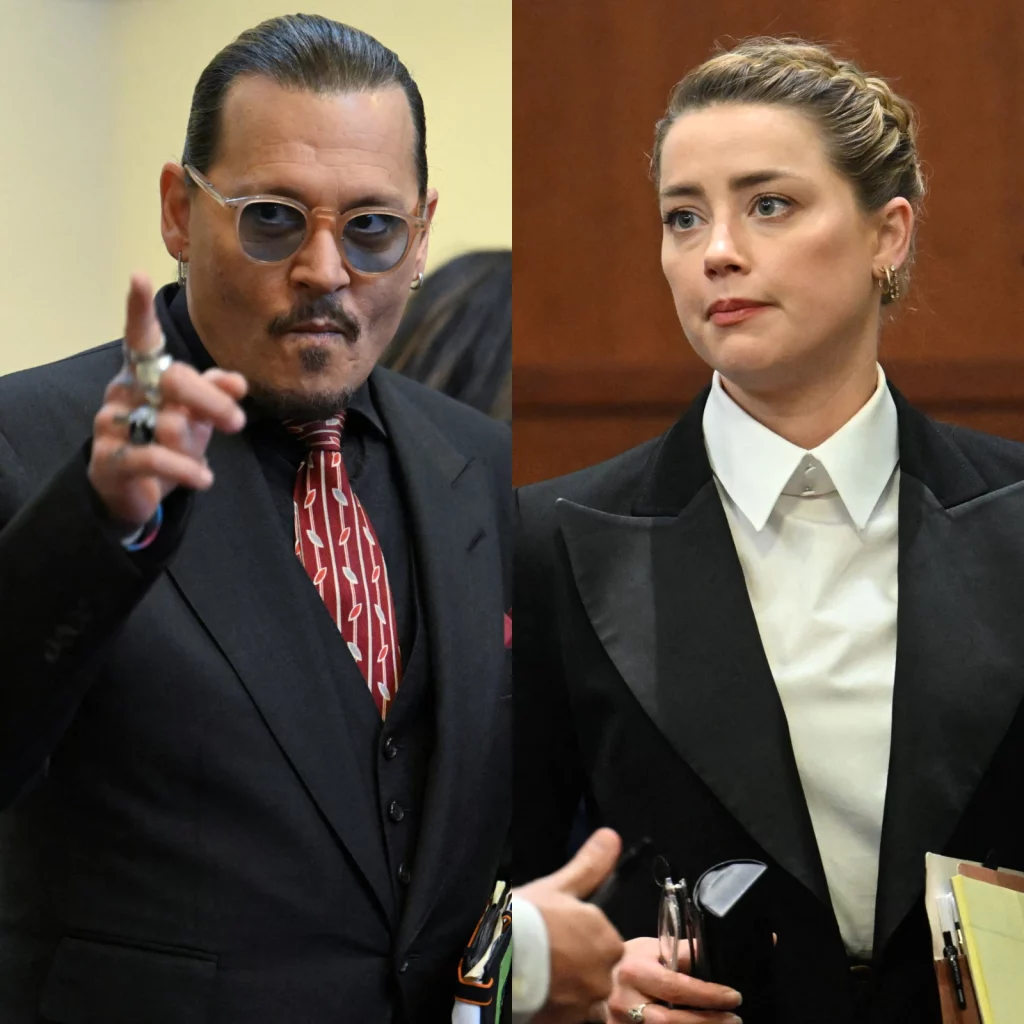 Johnny Depp and Amber Heard at trial
