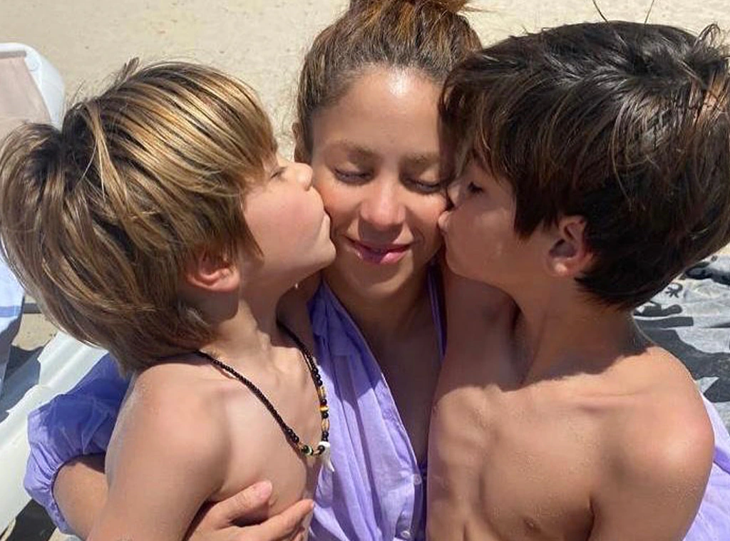 Shakira with her children