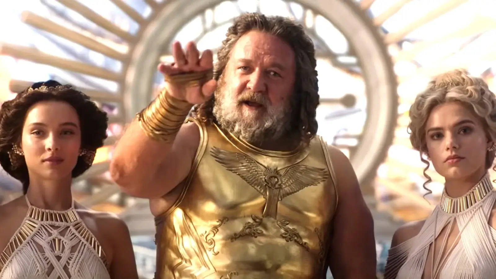 Russell Crowe's Zeus in Thor: Love and Thunder