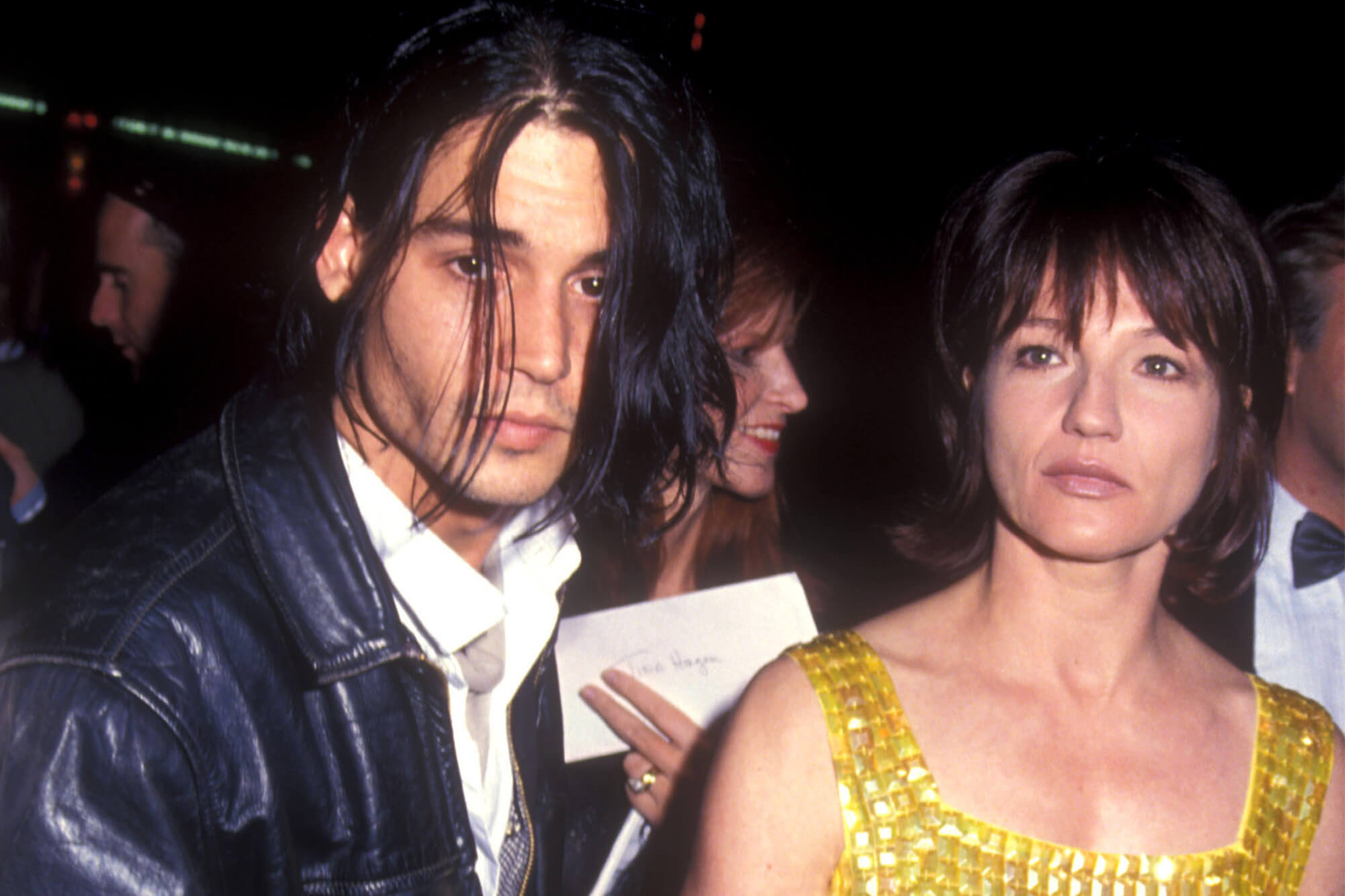 Ellen Barkin and Johnny Depp